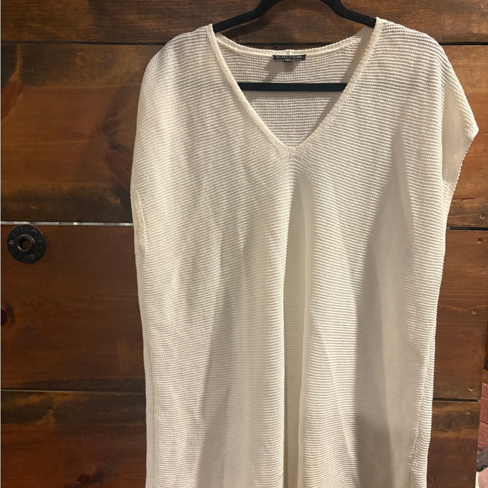 Eileen Fisher Cream Tunic Top
